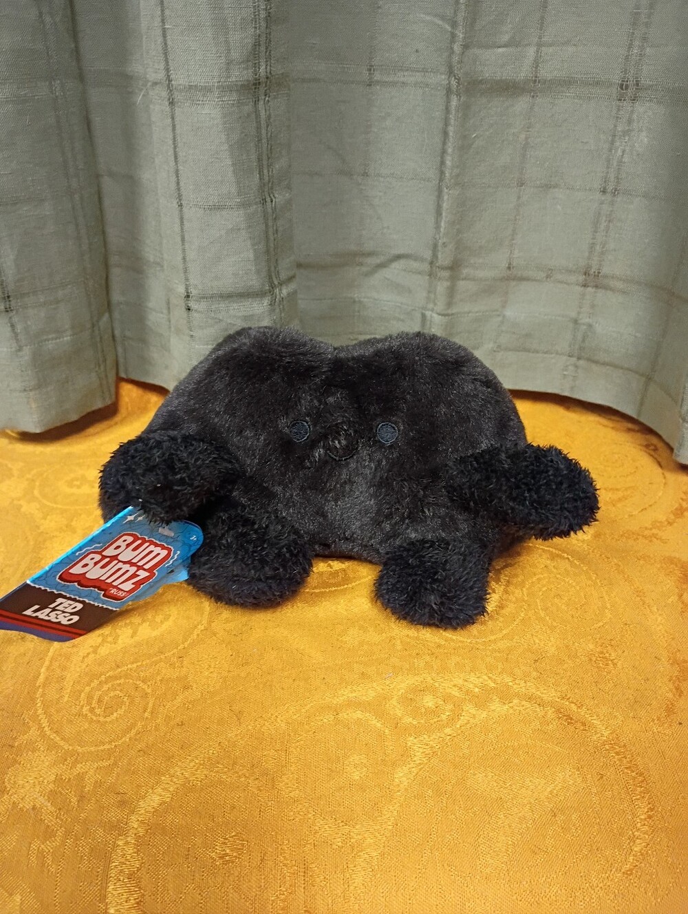 NWT BumBumz Ted Lasso Black Mustache Plush Collectible Character Size 7.5"